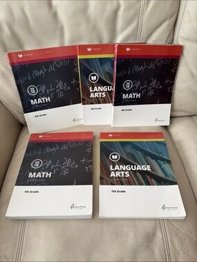 AOP Lifepac Teacher's Guide Math Language Arts 6 7 8 Grade